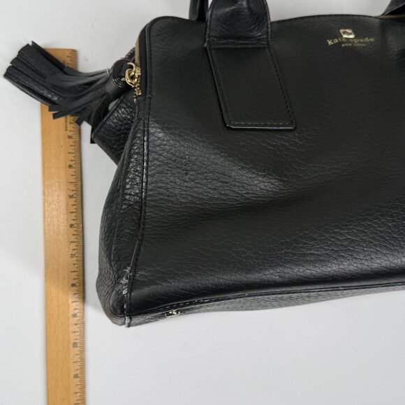 Kate Spade Southport Avenue Lydia Satchel Black Leather Dual Handles Handbag - Picture 13 of 14